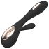 LELO Soraya Wave - crni vibrator s pulsirajućom masažnom glavom