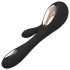 LELO Soraya Wave - crni vibrator s pulsirajućom masažnom glavom