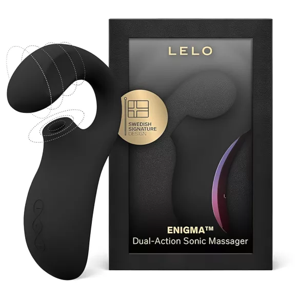 LELO Enigma - vibrator za G-točku i klitoris - vodootporan, punjiv, crni