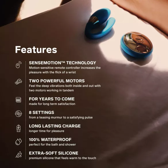 LELO Tiani Duo - vibrator za parove - silikon - plava