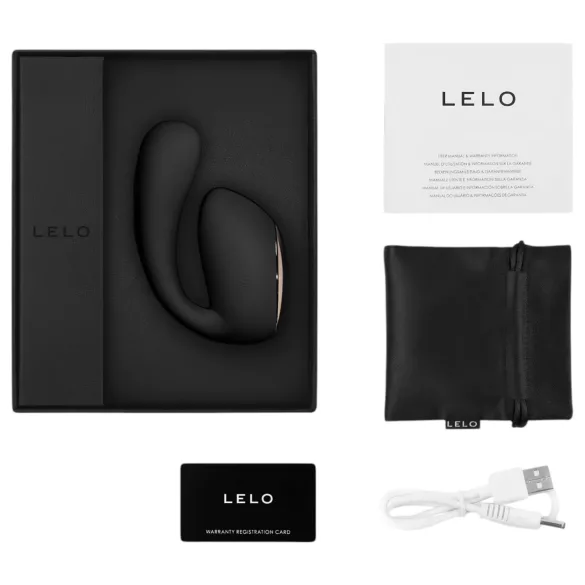 LELO Ida Wave - vibrator za parove - rotirajući, vibrirajući - crni, punjivi