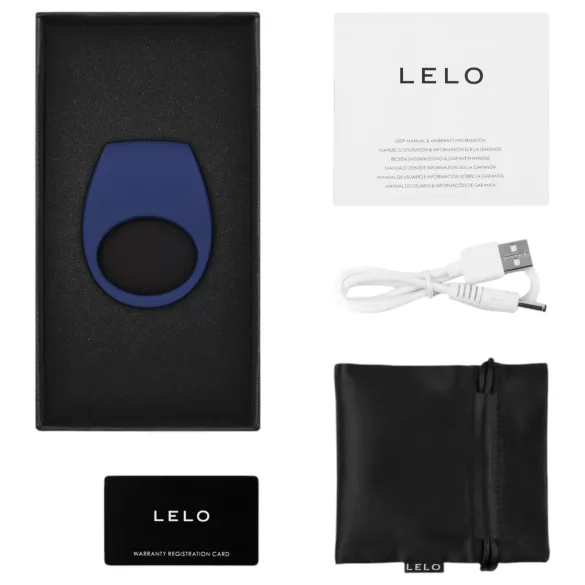 LELO Tor 3 - vibracijski prsten za penis s upravljanjem putem aplikacije, za muškarce (plavi)