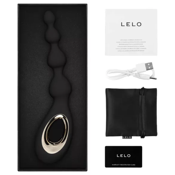 LELO Soraya Beads - akumulatorski, vodootporni analni vibrator - crni