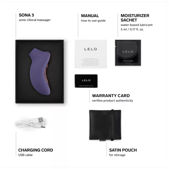 LELO Sona 3 - stimulator za klitoris s valovima zraka - ljubičasta