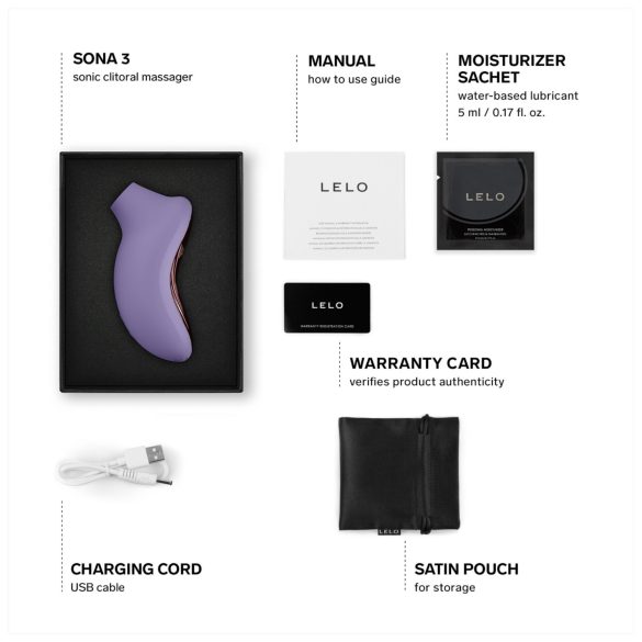 LELO Sona 3 - stimulátor klitorisa s valovima - ljubičasta