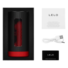 LELO F1s V3 XL - interaktivni masturbator (crno-crveni)