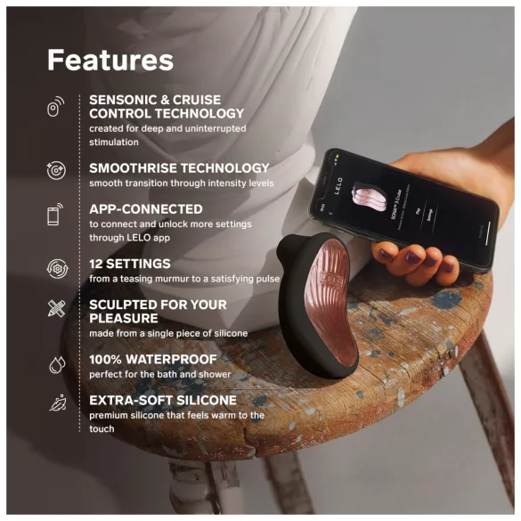 LELO Sona 3 Cruise - masažer za klitoris s valovima zraka - crna