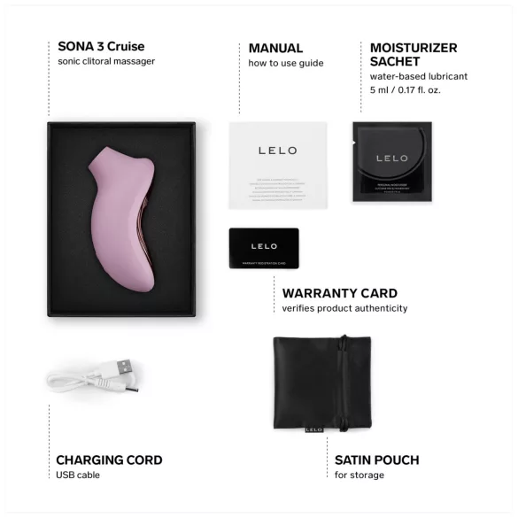 LELO Sona 3 Cruise - stimulator za klitoris s valovima zraka - ružičasti