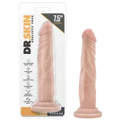   Dr. Skin - realistični dildo sa vakuumskom bazom - 19 cm - prirodna boja
