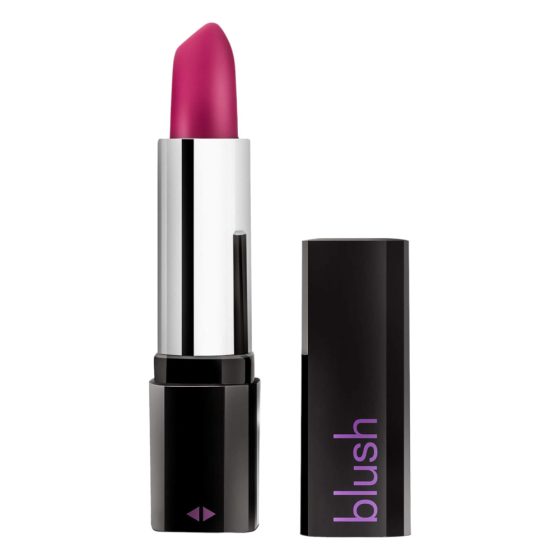 Blush Lipstick Rosé - vodootporni vibrator za ruževe (crno-ružičasti)