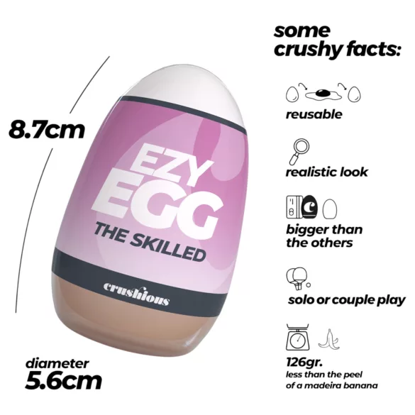 Crushious Ezy Egg The Skilled - masturbatorsko jaje (u boji kože)
