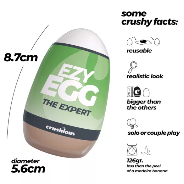 Crushious Ezy Egg The Expert - masturbatorsko jaje (u boji kože)