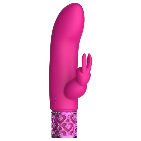 Royal Gems Dazzling - punjivi vibro za klitoris s ručkom (pink)