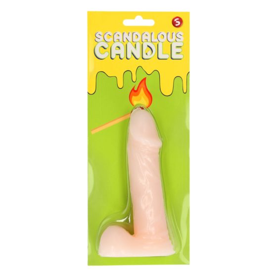 Scandalous - svijeća - penis s testisima - prirodno (133g)