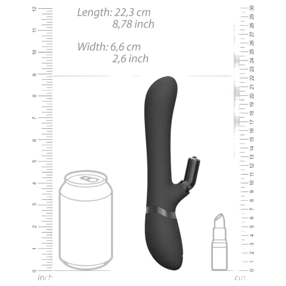 Vive Chou - 4u1 vibrator s ručkom za klitoris (crni)