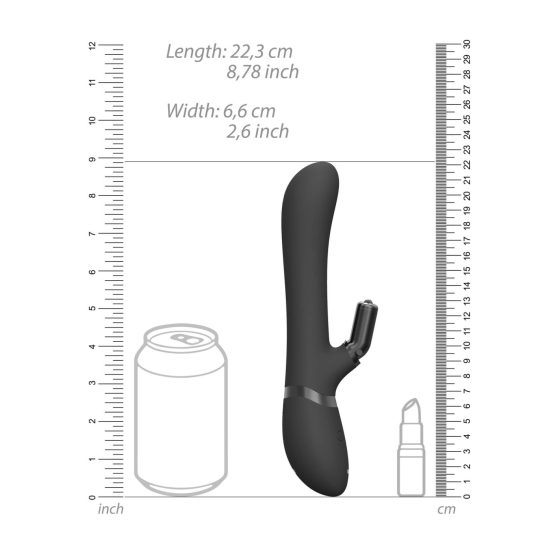Vive Chou - baterijski, zamjenjivi vibrator za klitorisnu ruku (crni)