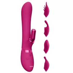   Vive Chou - vibrator za klitoris s izmjenjivom glavom, akumulatorski - rozi