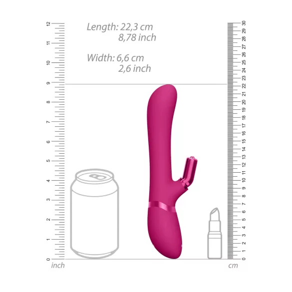 Vive Chou - vibrator za klitoris s izmjenjivom glavom, akumulatorski - rozi