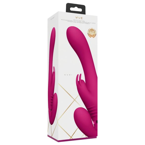 Vive Suki - strap-on vibrator bez remena - pink