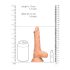 RealRock Dong 7 - realistično dildo s testisima (17 cm) - prirodno