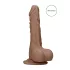 RealRock - realistični dildo s testisima - 17 cm - tamno natur