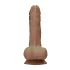RealRock - realistični dildo s testisima - 17 cm - tamno natur