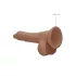 RealRock - realistični dildo s testisima - 17 cm - tamno natur