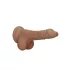 RealRock - realistični dildo s testisima - 17 cm - tamno natur
