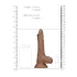 RealRock - realistični dildo s testisima - 17 cm - tamno natur