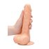 RealRock Dong 8 - realistični dildo s testisima (20 cm) - prirodni