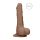 RealRock Dong 8 - prirodni dildo s testisima (20 cm) - tamna prirodna boja