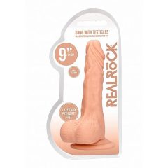   RealRock Dong 9 - realističan, dildo za testise (23 cm) - prirodan