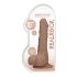 RealRock Dong 10 - realistični dildo s testisima (25 cm) - tamno prirodan