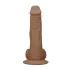 RealRock - dildo s testisima - realističan - 25 cm - tamno prirodna boja
