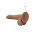 RealRock - dildo s testisima - realističan - 25 cm - tamno prirodna boja