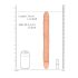 RealRock Double Dong 14" - dvostruki dildo (36 cm) - prirodni