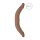 RealRock Double Dong 14 - dvostruki dildo (36 cm) - tamno prirodna boja
