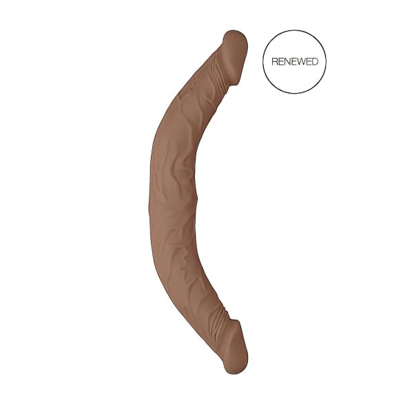 RealRock Double Dong 14 - dvostruki dildo (36 cm) - tamno prirodna boja