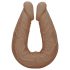 RealRock Double Dong 14 - dvostruki dildo (36 cm) - tamno prirodna boja