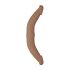 RealRock Double Dong 14 - dvostruki dildo (36 cm) - tamno prirodna boja