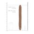 RealRock Double Dong 14 - dvostruki dildo (36 cm) - tamno prirodna boja