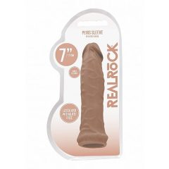   RealRock Penis Sleeve 6 - navlaka za penis (17 cm) - tamna prirodna