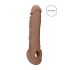 RealRock penis rukav 21cm - tamno prirodna