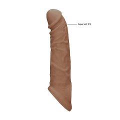   RealRock Penis Sleeve 8 - navlaka za penis (21cm) - tamna prirodna