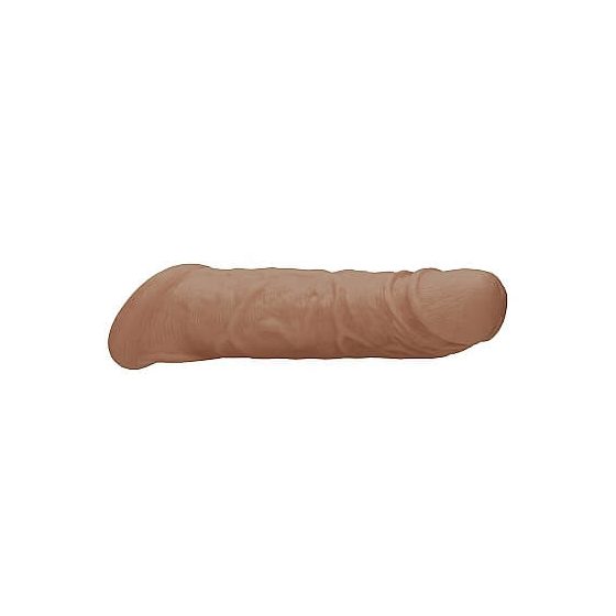 RealRock Penis Sleeve 8 - navlaka za penis (21cm) - tamna prirodna