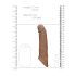RealRock penis rukav 21cm - tamno prirodna