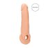 RealRock navlaka za penis 9 - 21,5 cm - prirodna boja