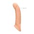 RealRock navlaka za penis 9 - 21,5 cm - prirodna boja