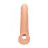 RealRock navlaka za penis 9 - 21,5 cm - prirodna boja
