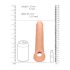 RealRock navlaka za penis 9 - 21,5 cm - prirodna boja